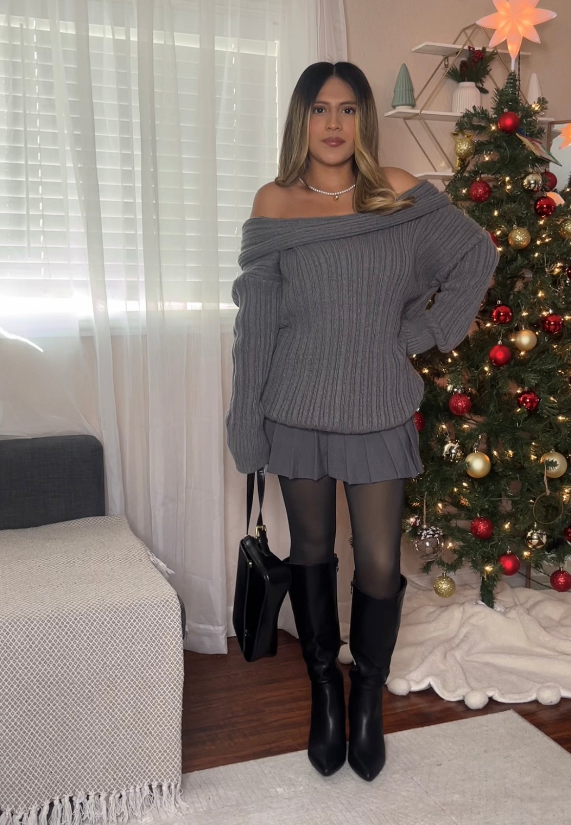 Heather off the shoulder dress